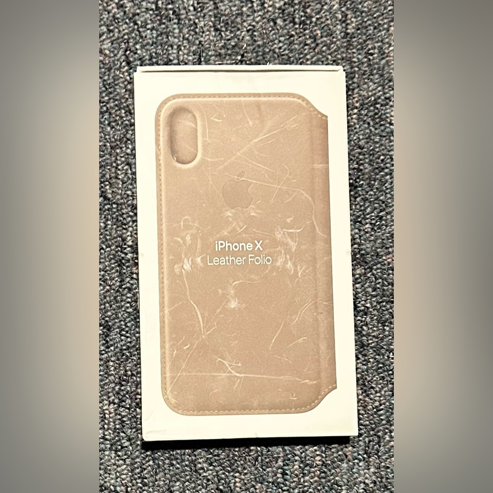 iPhone X leather folio case